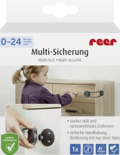 reer Multi-Sicherung zum kleben Kunststoff anthrazit