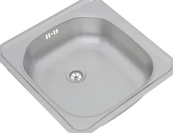 respekta Einbauspüle 1 Becken DALLAS Single 46,5 x 43,5 cm 46,5 x 43,5 cm