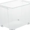 Rotho Aufbewahrungsbox EVO Easy mit Rollen 65 L transparent