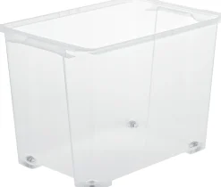 Rotho Aufbewahrungsbox EVO Easy mit Rollen 65 L transparent