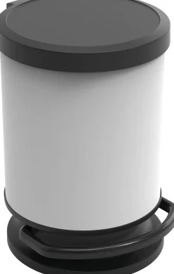 Rotho Treteimer Paso 20 L rund schwarzweiß