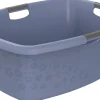 Rotho Wäschewanne Flowers 50 L horizon blue