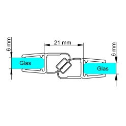 Schulte 2 x Magnetprofil Länge: 200 cm
