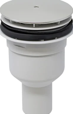 Schulte Ablauf für Duschwanne Edelstahl senkrecht  9 cm