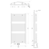 Schulte Badheizkörper 121 x 62 cm weiß 678 Watt Anschluss mittig