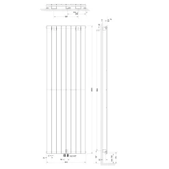 Schulte Badheizkörper Aachen 200 x 61,6 cm 1502 Watt