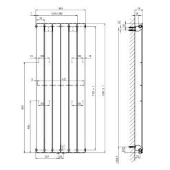 Schulte Badheizkörper Aachen 120 x 46,4 cm 1260 Watt