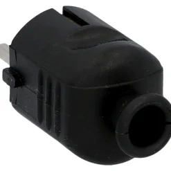 Schutzkontakt-Stecker mit Knickschutz, schwarz