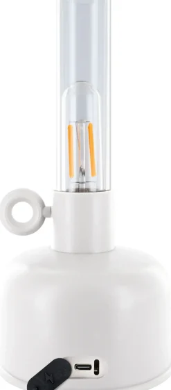 Schwaiger Akku LED Retro Tischlampe TILA3802 weiß