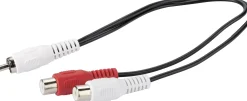 Schwaiger Audio Adapter CIK8230 533 Kabel Cinch schwarz, 0,2m, 2x Cinch Stecker / 1x Cinch Buchse
