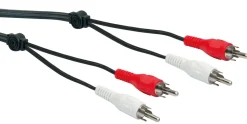 Schwaiger Audio Anschlusskabel CIK5125 533 Cinch schwarz, 10m, 2x Cinch Stecker / 2x Cinch Stecker