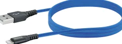 Schwaiger Sync und Ladekabel 1,2 m Apple Lightning königsblau
