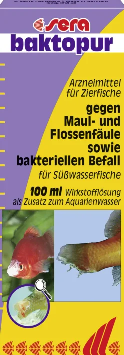 Sera Arzneimittel für Fische  Maul- und Flossenfäule Aquarienwasser 100 ml