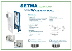 Setma Vorwandelement mit Kleinhebeanlage Waterwall Komplett-Set
