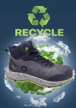 Sicherheitsstiefel Ecostar Mid S1P schwarz-neongrün