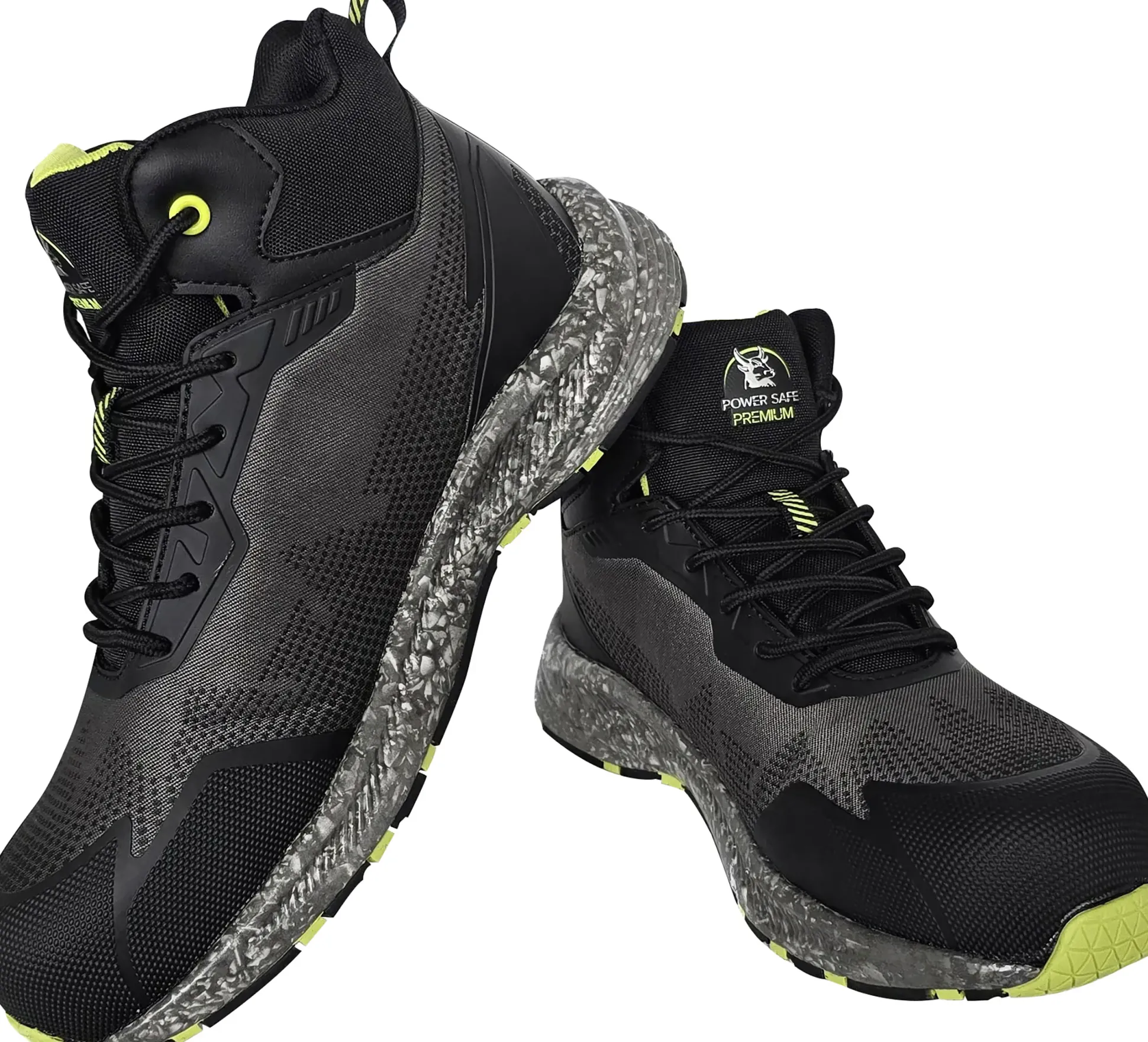 Sicherheitsstiefel Ecostar Mid S1P schwarz-neongrün