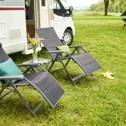 Siena Garden Camping Relaxstuhl Premium anthrazit