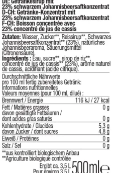 Sodastream Bio Sirup Cassis 500 ml