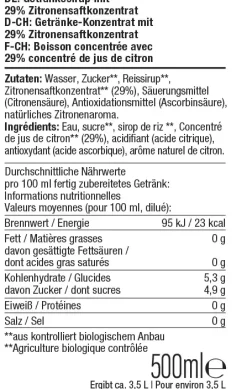 Sodastream Bio Sirup Zitrone 500 ml