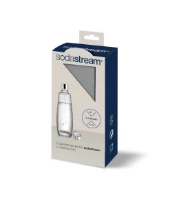 Sodastream Ersatzdeckel für Glasflasche 1 L Edelstahl 2 Stück