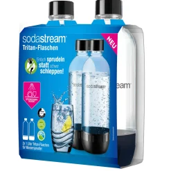 Sodastream Flasche Kunststoff 1 L Classic DWS schwarz 2 Stück