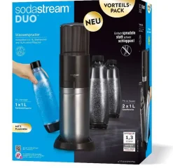Sodastream Trinkwassersprudler DUO Vorteilspack Titan mit 3 Flaschen