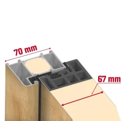 Splendoor Haustür Passivedoor Premium P14 RC2 Eiche Natur DIN Rechts 100 x 210 cm