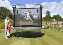 Sportspower Trampolin mit Sicherheitsnetz und Leiter anthrazit Ø 305 cm