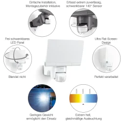 Steinel Strahler XLED Home 2 S Silber mit Bewegungsmelder, Sensor