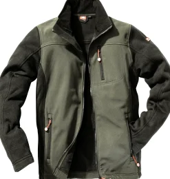Strick-Softshelljacke WORXTAR oliv/schwarz