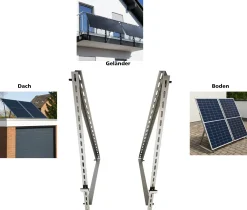 Sunlit Solarmodul-Halterung Aufständerung für 1 Modul