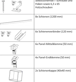Sunlit Ziegeldach-Halterung für 4 Solarmodule