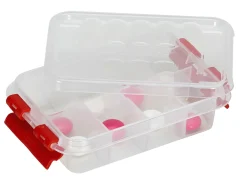 Sunware Erste-Hilfe-Pillenbox inkl. Deckel transparent/rot