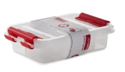 Sunware Erste-Hilfe-Pillenbox inkl. Deckel transparent/rot