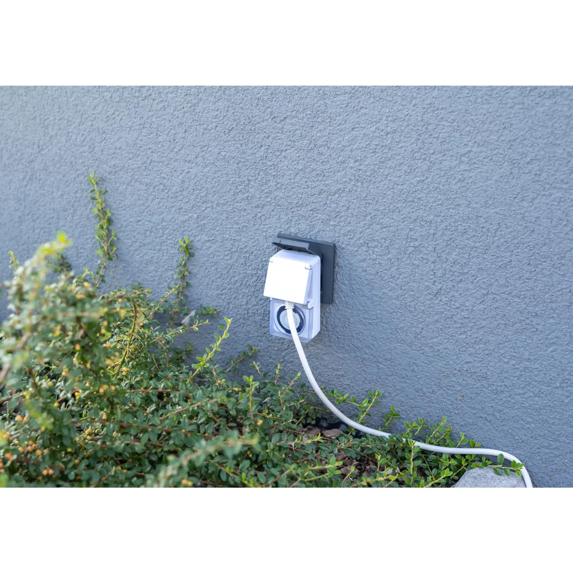 Tageszeitschaltuhr analog, mini, für außen, IP44, weiß