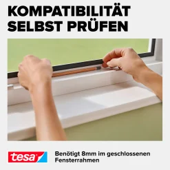 Tesa Insektenschutz Anklipsrahmen für Fenster 120 x 240 cm