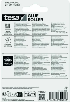 tesa Mini Kleberoller permanent ecoLogo® 2 Stück Blister