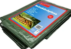 Trendline Abdeckplane für Holz 1,5 x 6 m grün/silber