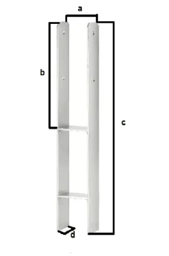 TrendLine H-Pfostenanker 60 x 9,1 x 6 cm