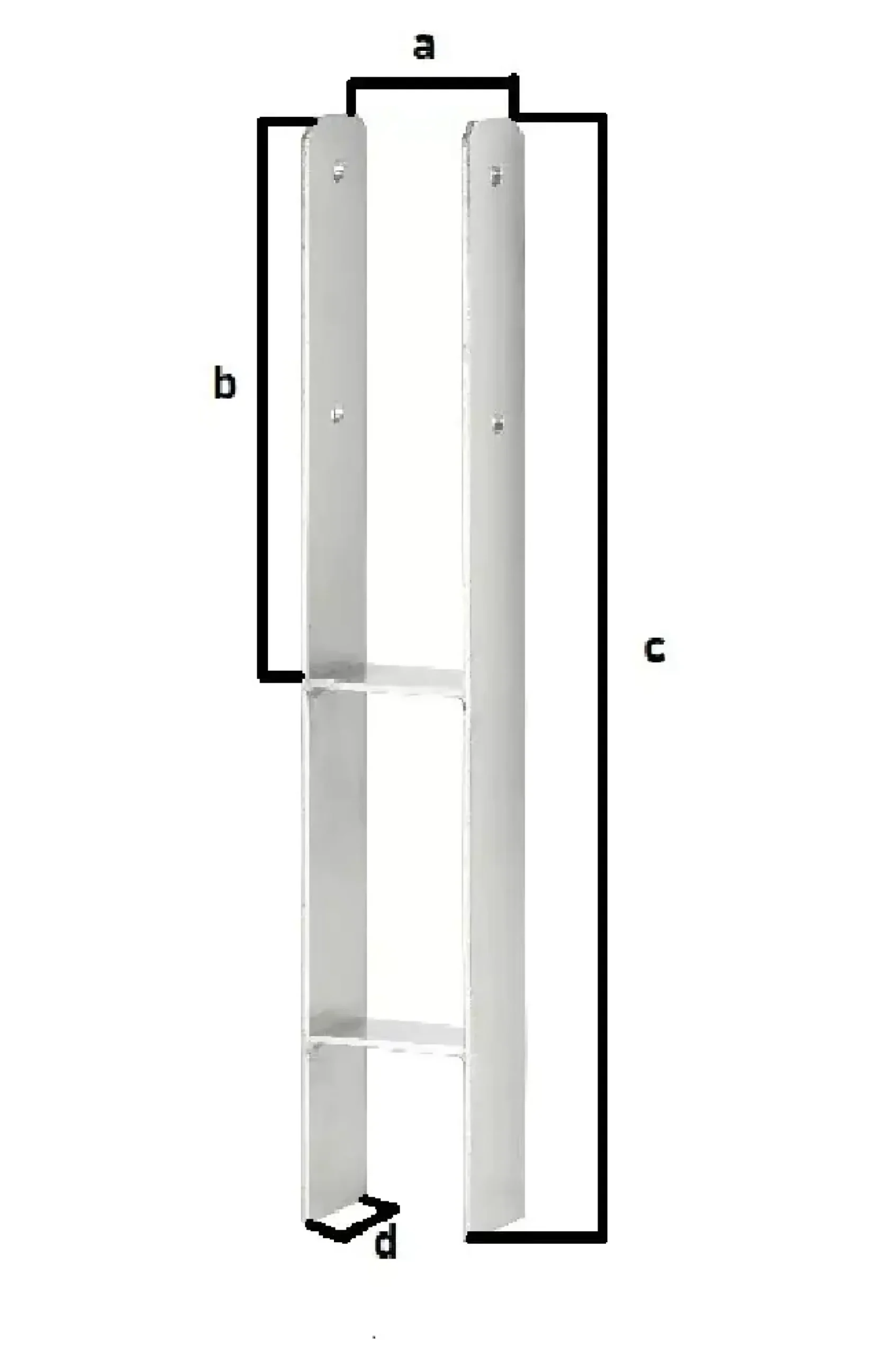 TrendLine H-Pfostenanker 60 x 12,1 x 6 cm