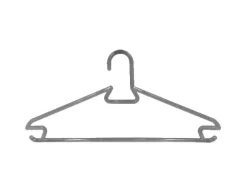 TrendLine Kleiderbügel mit Steg 5 Stück schwarz