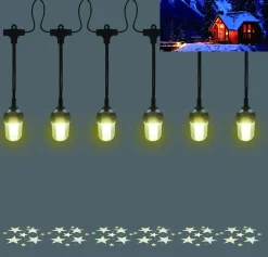 TrendLine LED-Lichterkette Projektor Sterne Außen 2,5 m warmweiß mit Timer