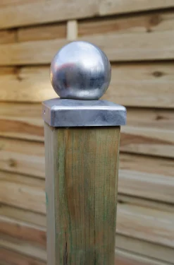 TrendLine Pfostenkappe Stahl mit Kugel 70 x 70 mm