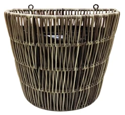 TrendLine Polyrattan Wand-Pflanztopf 32 x 18 x 29 cm braun