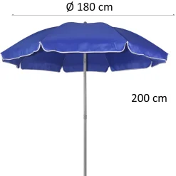 TrendLine Sonnenschirm blau, Ø 180 cm