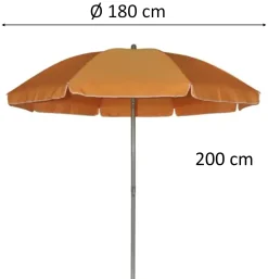 TrendLine Sonnenschirm orange, Ø 180 cm