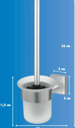 Trendline Toilettenbürstenhalter Edelstahl gebürstet Simple Cube
