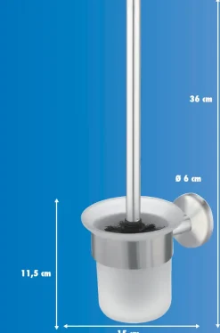 Trendline Toilettenbürstenhalter Edelstahl gebürstet Simple Round