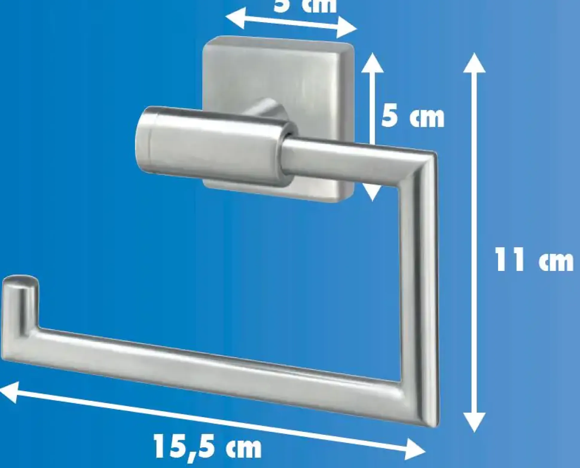 TrendLine Toilettenpapierhalter Edelstahl gebürstet Simple Cube