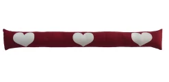 TrendLine Zugluftstopper Herzen dunkelrot 90 x 12 x 8 cm